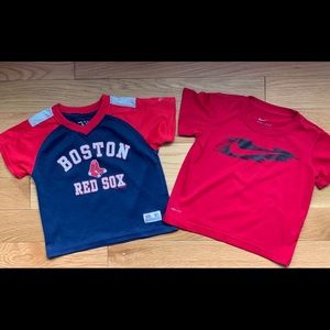 3T Nike Dry Fit and Boston Redsox tee shirt